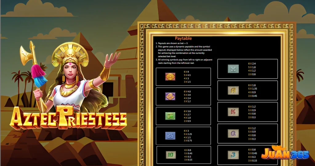 aztec priestess slot paytable – complete guide to payouts & symbols