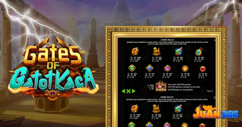 gates of gatotkaca – paytable