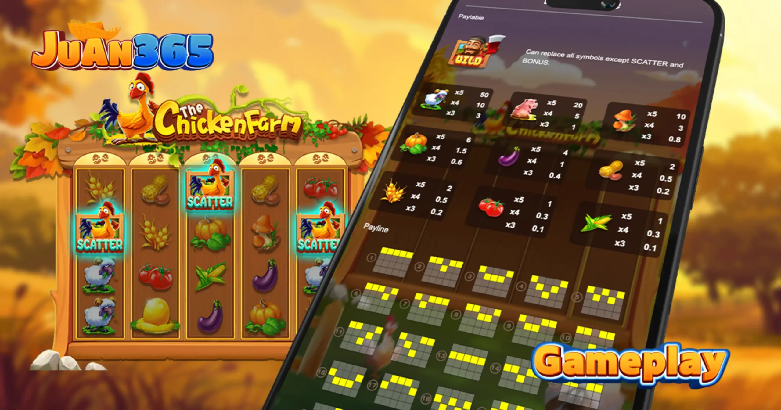 chicken farm slot paytable: 