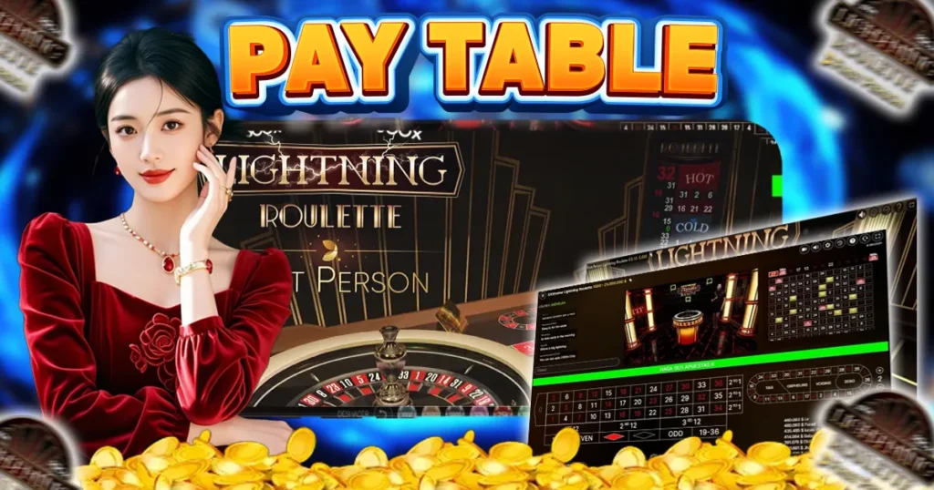 lightning roulette first person payout table: